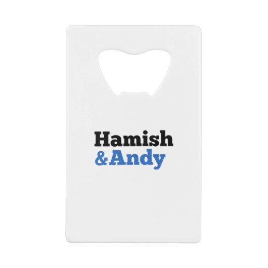 Hamish und Andy Geldbeutel Flaschenöffner (Vorderseite)
