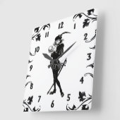 Hamlet Die schwarzen weißen Zahlen der Bard Quadratische Wanduhr (Winkel)