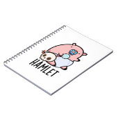 Hamlet Funny Shakepear Baby Pig Puff Notizblock (Linke Seite)
