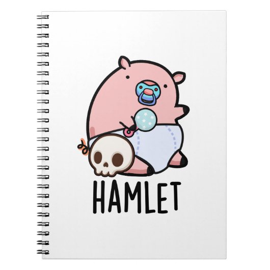 Hamlet Funny Shakepear Baby Pig Puff Notizblock (Vorderseite)