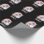 Hamlet Funny Shakepear Baby Pig Pun Dark BG Geschenkpapier (Ecke)