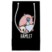 Hamlet Funny Shakepear Baby Pig Pun Dark BG Kleine Geschenktüte (Vorderseite)