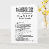 Hamlet Original-Skript Karte (Gelbe Blume)
