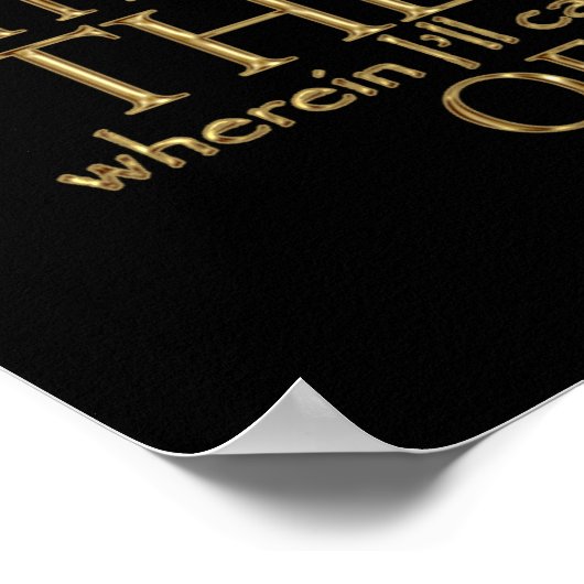 Hamlet Play Quote (Gold Version) Poster (Ecke)