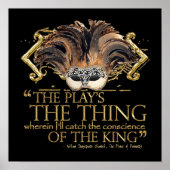 Hamlet Play Quote (Gold Version) Poster (Vorne)