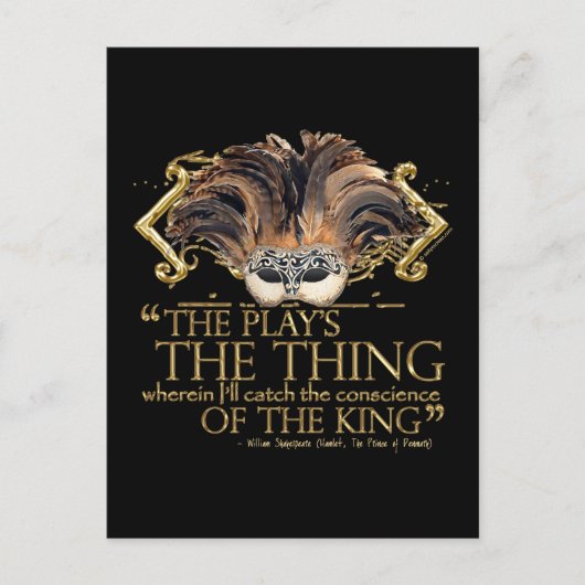 Hamlet Play Quote (Gold Version) Postkarte (Vorderseite)