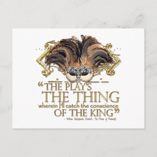 Hamlet Play Quote (Gold Version) Postkarte (Vorderseite)