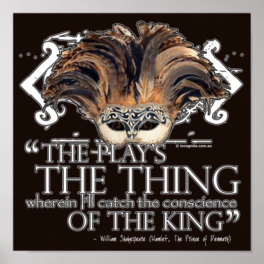 Hamlet-Play-Zitat Poster (Vorne)