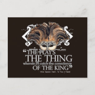 Hamlet-Play-Zitat Postkarte