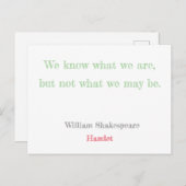 Hamlet Postkarte (Vorne/Hinten)