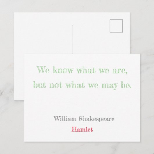 Hamlet Postkarte (Vorne/Hinten)