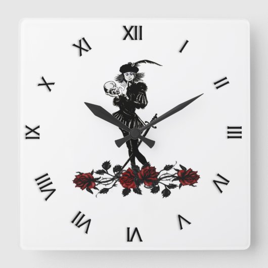 Hamlet Quadratische Wanduhr (Vorderseite)