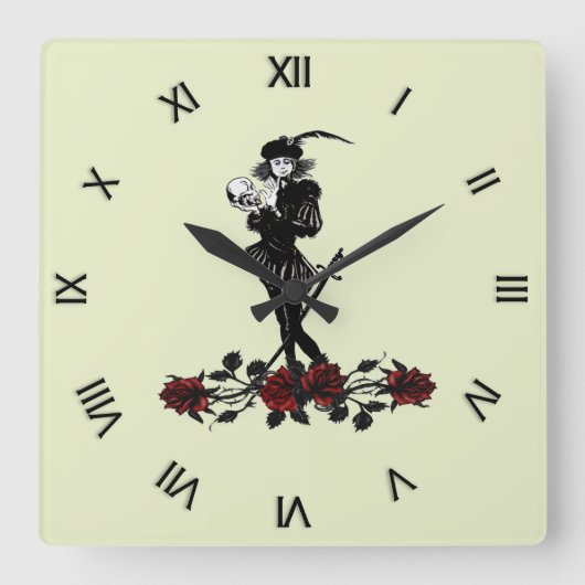 Hamlet Quadratische Wanduhr (Vorderseite)