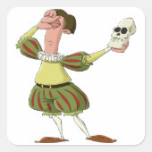 Hamlet Quadratischer Aufkleber (Vorderseite)
