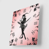 Hamlet rosa römische Zahlen Quadratische Wanduhr (Winkel)