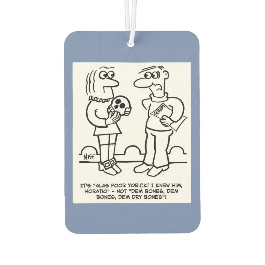 Hamlet Schauspieler hat Rat von der Bühne Director Autolufterfrischer (Rückseite)