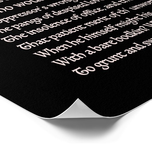 Hamlet sein oder nicht sein poster (Ecke)