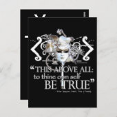 Hamlet "... selbst wahr sein ..." Angebot anpassen Postkarte (Vorne/Hinten)