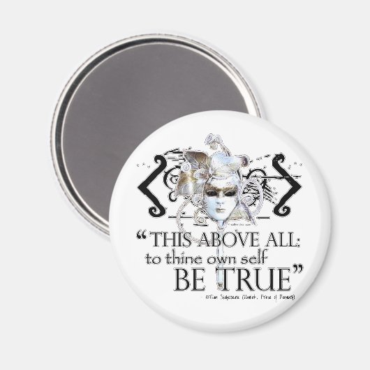 Hamlet "... selbst wahr sein ..." Kostenvoranschla Magnet (Vorderseite/Rückseite)