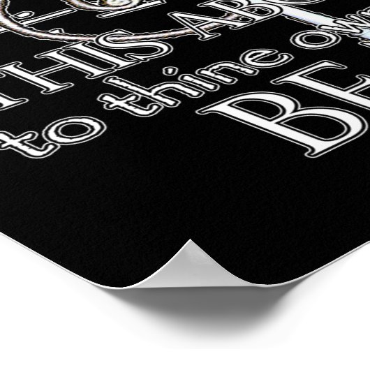 Hamlet "... selbst wahr sein ..." Kostenvoranschla Poster (Ecke)