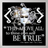 Hamlet "... selbst wahr sein ..." Kostenvoranschla Poster (Vorne)