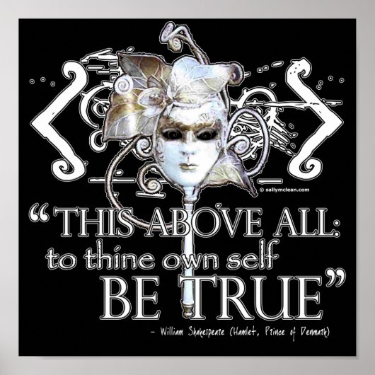 Hamlet "... selbst wahr sein ..." Kostenvoranschla Poster (Vorne)