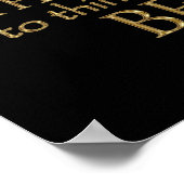 Hamlet "Selbst wahr sein" Zitat (Gold-Version) Poster (Ecke)