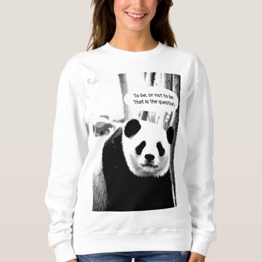 Hamlet Shakespeare Zitat Panda Bear Women's Sweatshirt (Vorderseite)