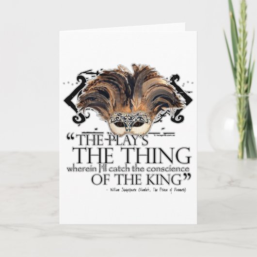 Hamlet-Spiel-Zitat Karte (Vorderseite)