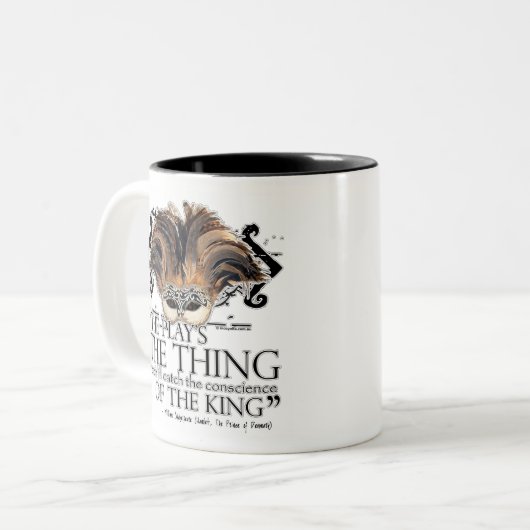 Hamlet-Spiel-Zitat Zweifarbige Tasse (Vorderseite Links)