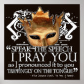 Hamlet "Sprich die Rede ..." Poster (Vorne)