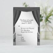 Hamlet Theater Thema UAWG RSVP Karte (Stehend Vorderseite)