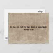 Hamlet Twain lustiges Zitat Postkarte (Vorne/Hinten)