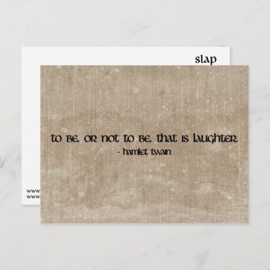 Hamlet Twain lustiges Zitat Postkarte (Vorne/Hinten)