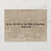 Hamlet Twain lustiges Zitat Postkarte (Vorderseite)