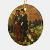 Hamlet und Horatio im Friedhof, 1859 (Öl auf c Keramik Ornament (Links)
