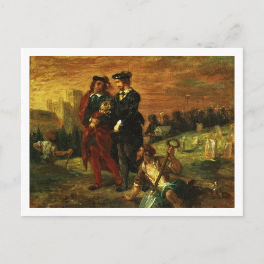 Hamlet und Horatio im Friedhof, 1859 (Öl auf c Postkarte (Vorderseite)