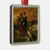 Hamlet und Horatio im Friedhof, 1859 (Öl auf c Silbernes Ornament (Rechts)