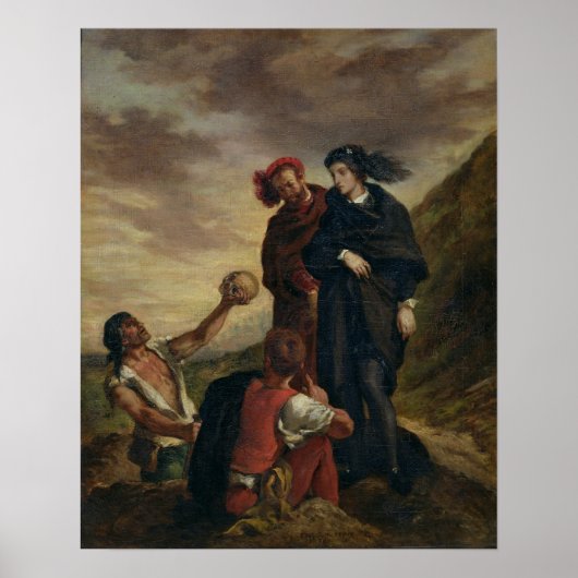 Hamlet und Horatio im Friedhof Poster (Vorne)