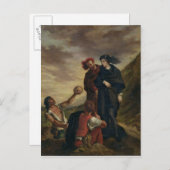 Hamlet und Horatio im Friedhof Postkarte (Vorne/Hinten)