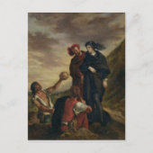 Hamlet und Horatio im Friedhof Postkarte (Vorderseite)