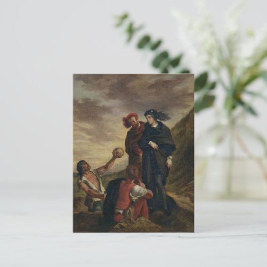 Hamlet und Horatio im Friedhof Postkarte (Stehend Vorderseite)