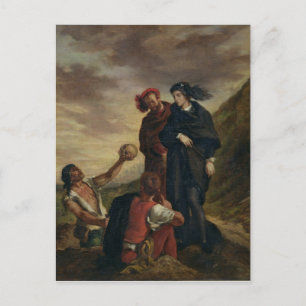 Hamlet und Horatio im Friedhof Postkarte