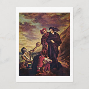 Hamlet und Horatio im Friedhof Postkarte