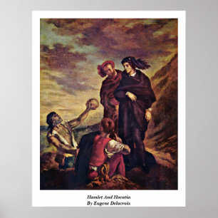 Hamlet und Horatio von Eugene Delacroix Poster