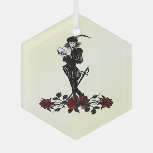 Hamlet Yellow Ornament Aus Glas (Vorderseite)