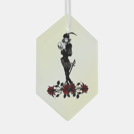 Hamlet Yellow Ornament Aus Glas (Vorderseite Rechts)