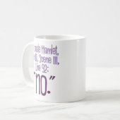 "Hamlet zitieren"… lustig Kaffeetasse (Vorderseite Links)
