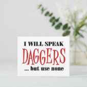 Hamlet's Daggers Postkarte (Stehend Vorderseite)