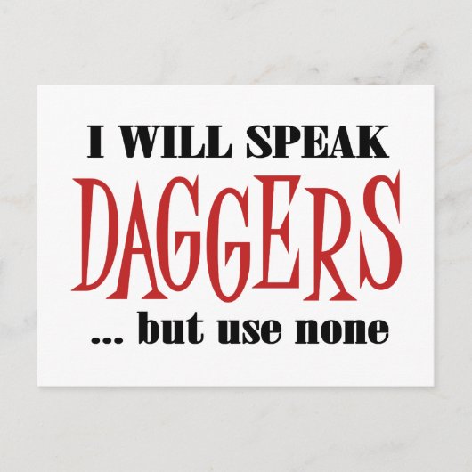 Hamlet's Daggers Postkarte (Vorderseite)